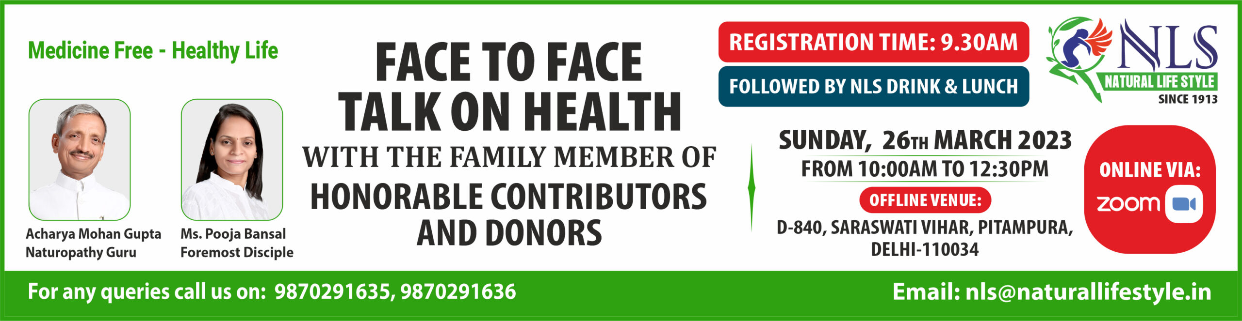 FACE TO FACE TALK ON HEALTH WITH THE FAMILT MEMBER OF HONORABLE CONTRIBUTORS AND DONORS