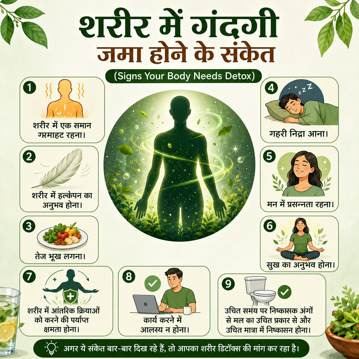 शरीर में गंदगी जमा होने के संकेत (Signs Your Body Needs Detox)